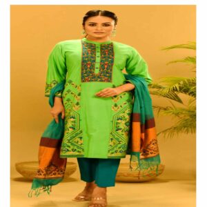 Green Cotton Salwar Kameez