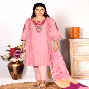 Pink Cotton Salwar Kameez