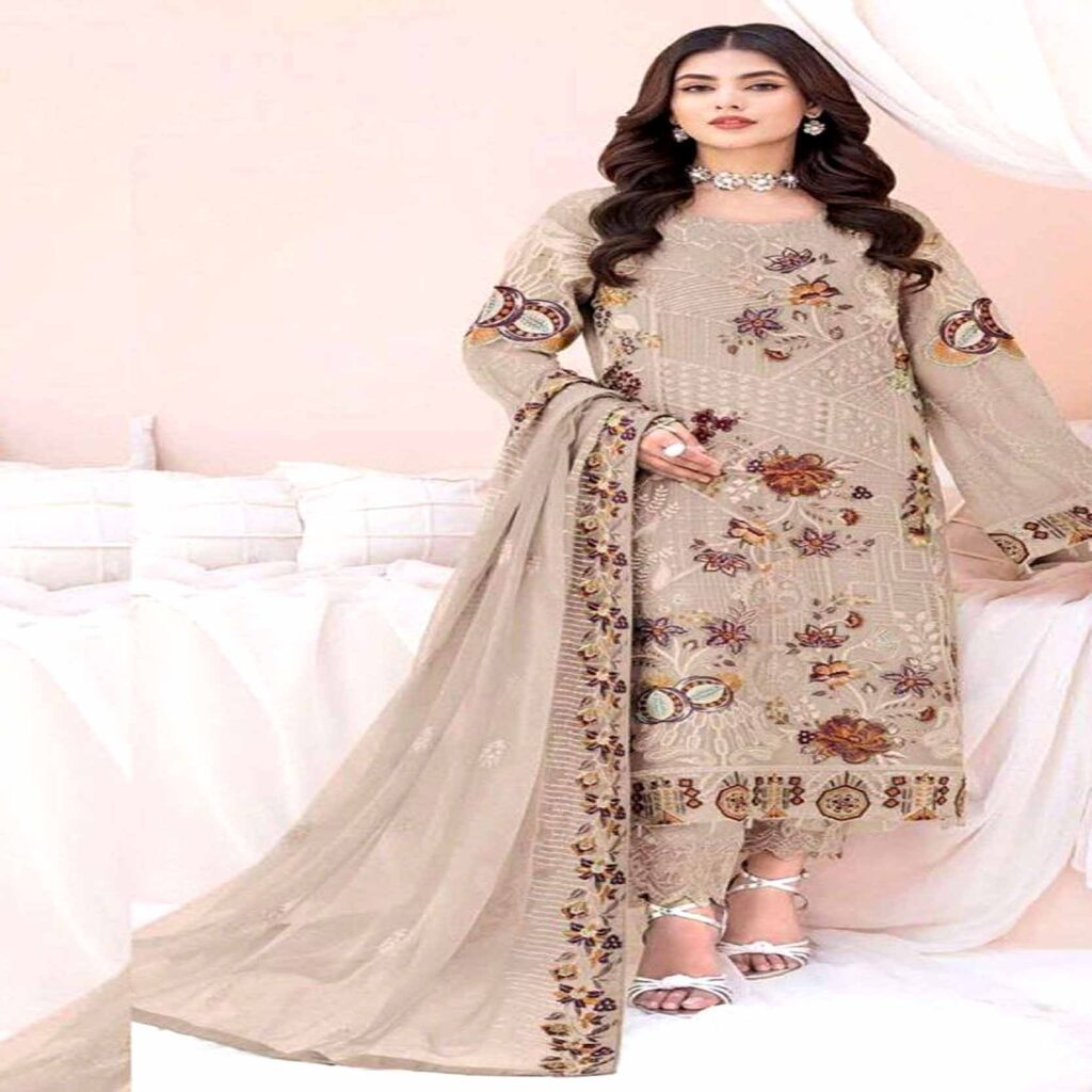 Beige Color salwar kameez