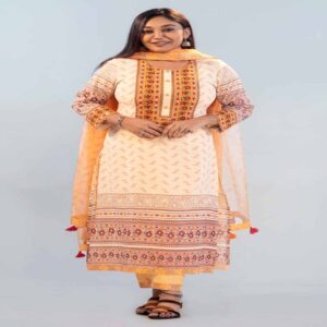 Brown Cotton Salwar Kameez