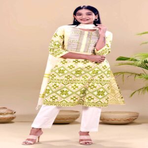 Lemon Cotton Salwar Kameez