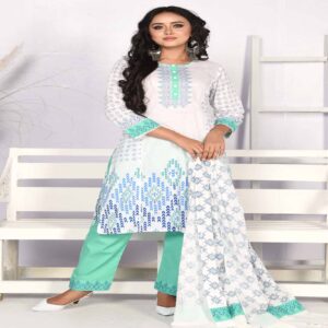 White Cotton Salwar Kameez