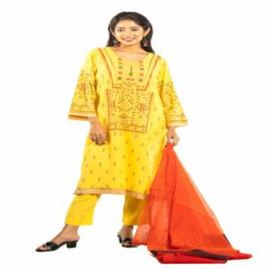 Yellow Cotton Salwar Kameez
